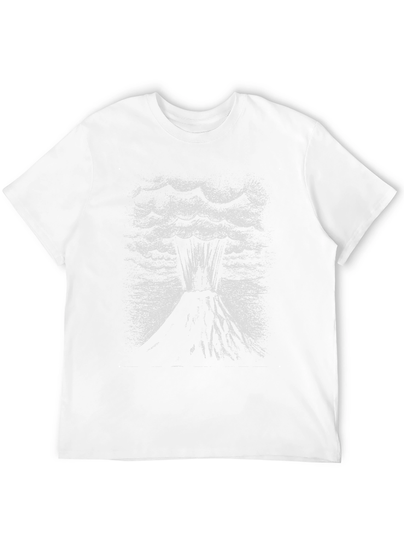Volcano Eruption Graphic Tee - Black Cotton