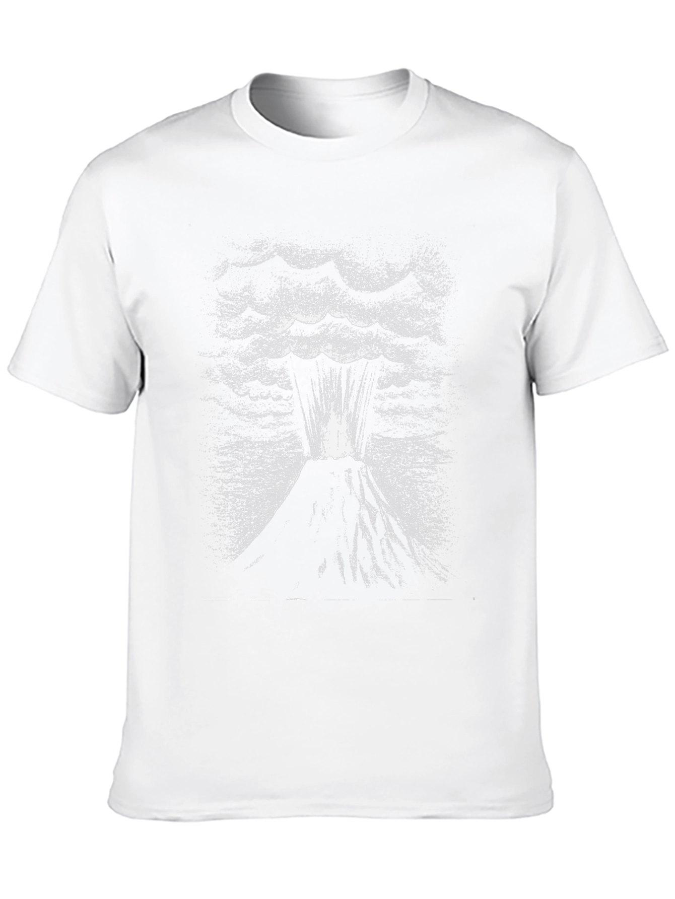 Volcano Eruption Graphic Tee - Black Cotton