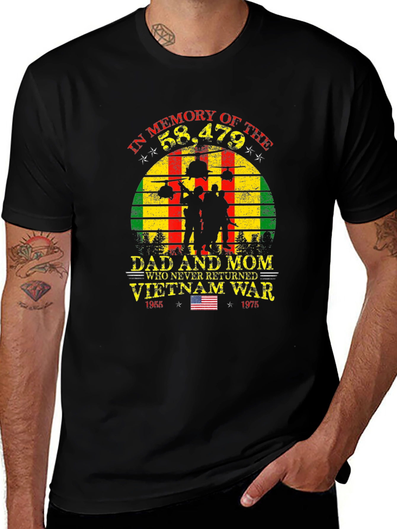 Vietnam War Memorial T-Shirt - Never Forgotten