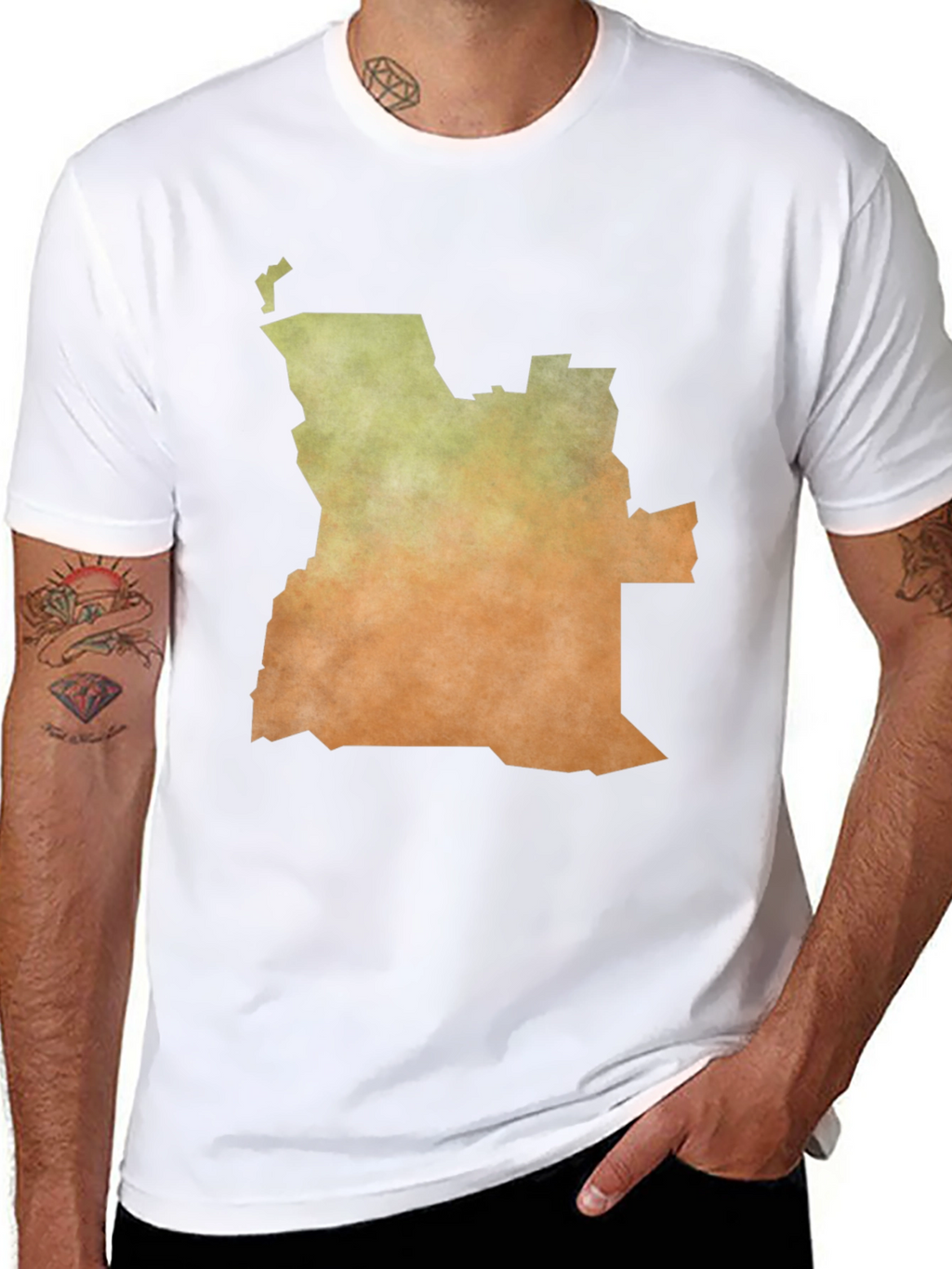 Angola Map Graphic Tee - Stylish Africa Pride Shirt