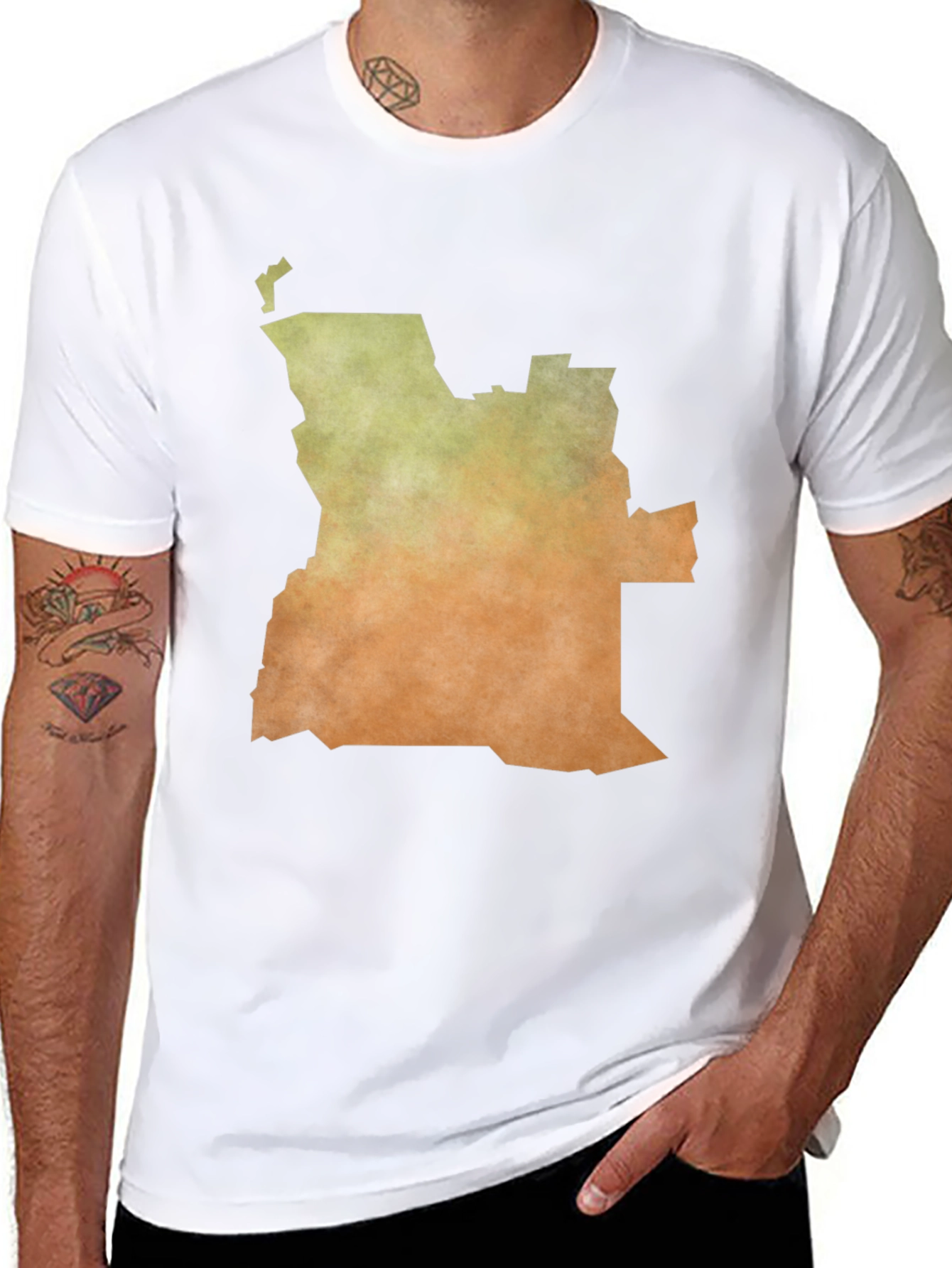 Angola Map Graphic Tee - Stylish Africa Pride Shirt