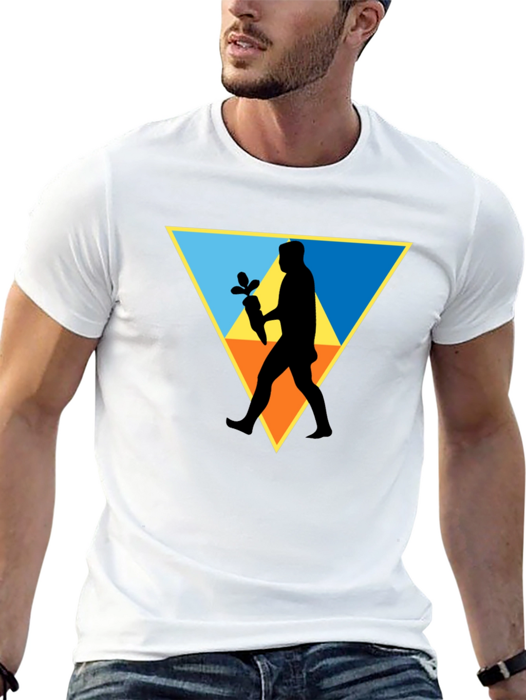 Triangle Carrot Man Black T-Shirt