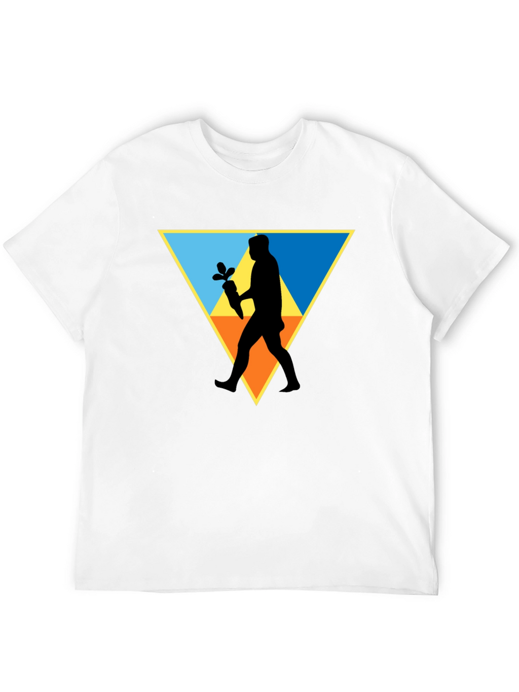 Triangle Carrot Man Black T-Shirt