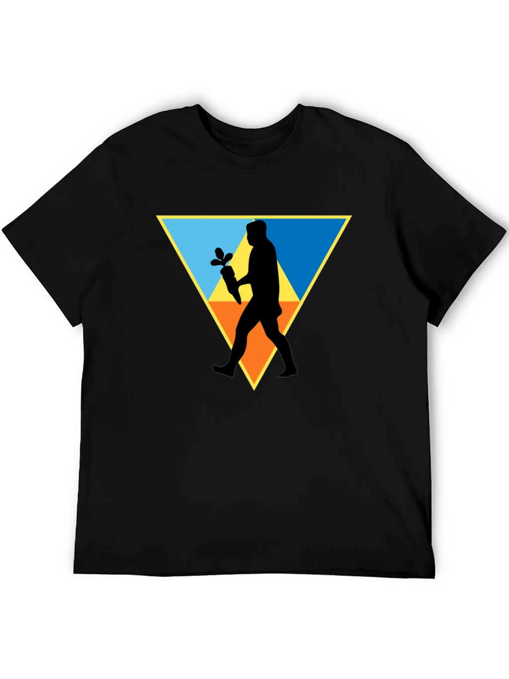 Triangle Carrot Man Black T-Shirt