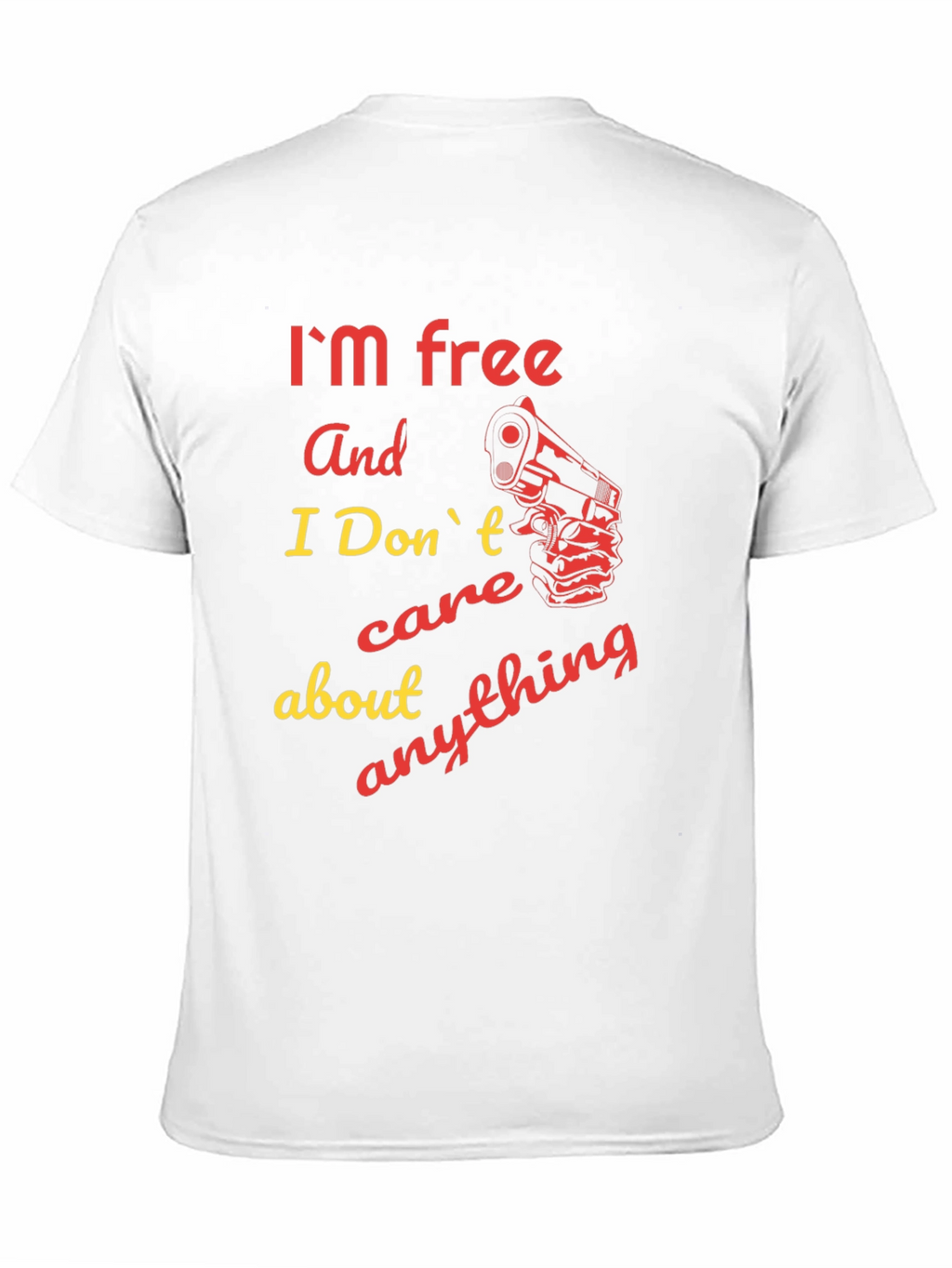 Im Free Gun Graphic Tee - Bold Statement Shirt