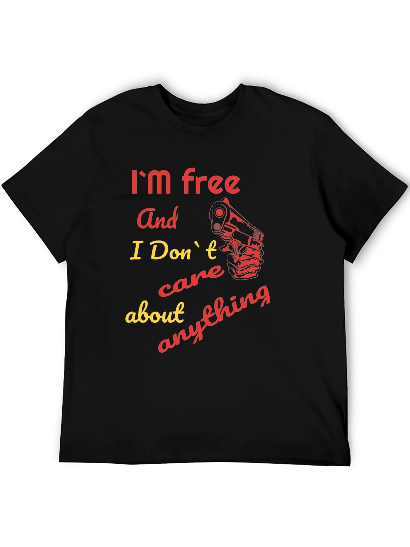 Im Free Gun Graphic Tee - Bold Statement Shirt