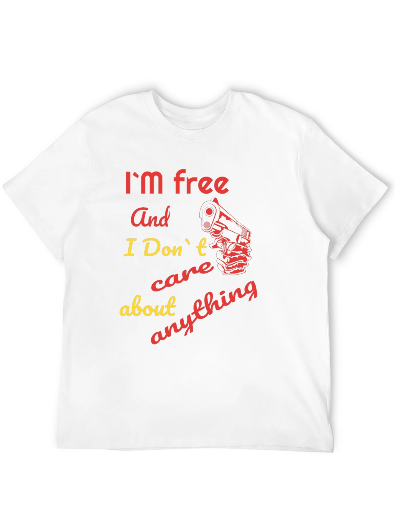 Im Free Gun Graphic Tee - Bold Statement Shirt