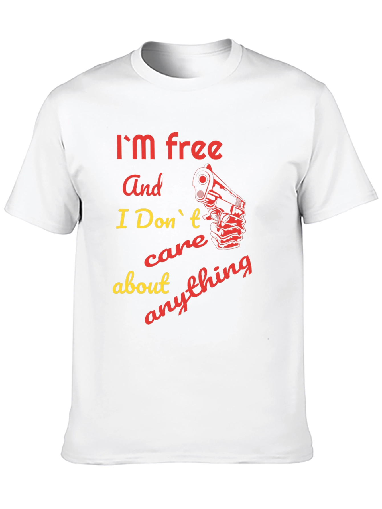 Im Free Gun Graphic Tee - Bold Statement Shirt