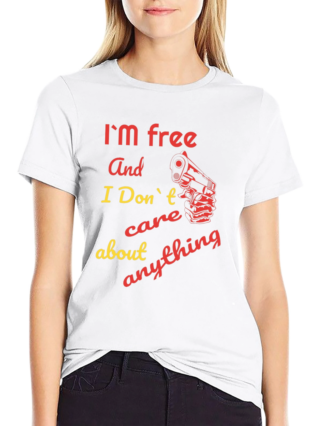 Im Free Gun Graphic Tee - Bold Statement Shirt