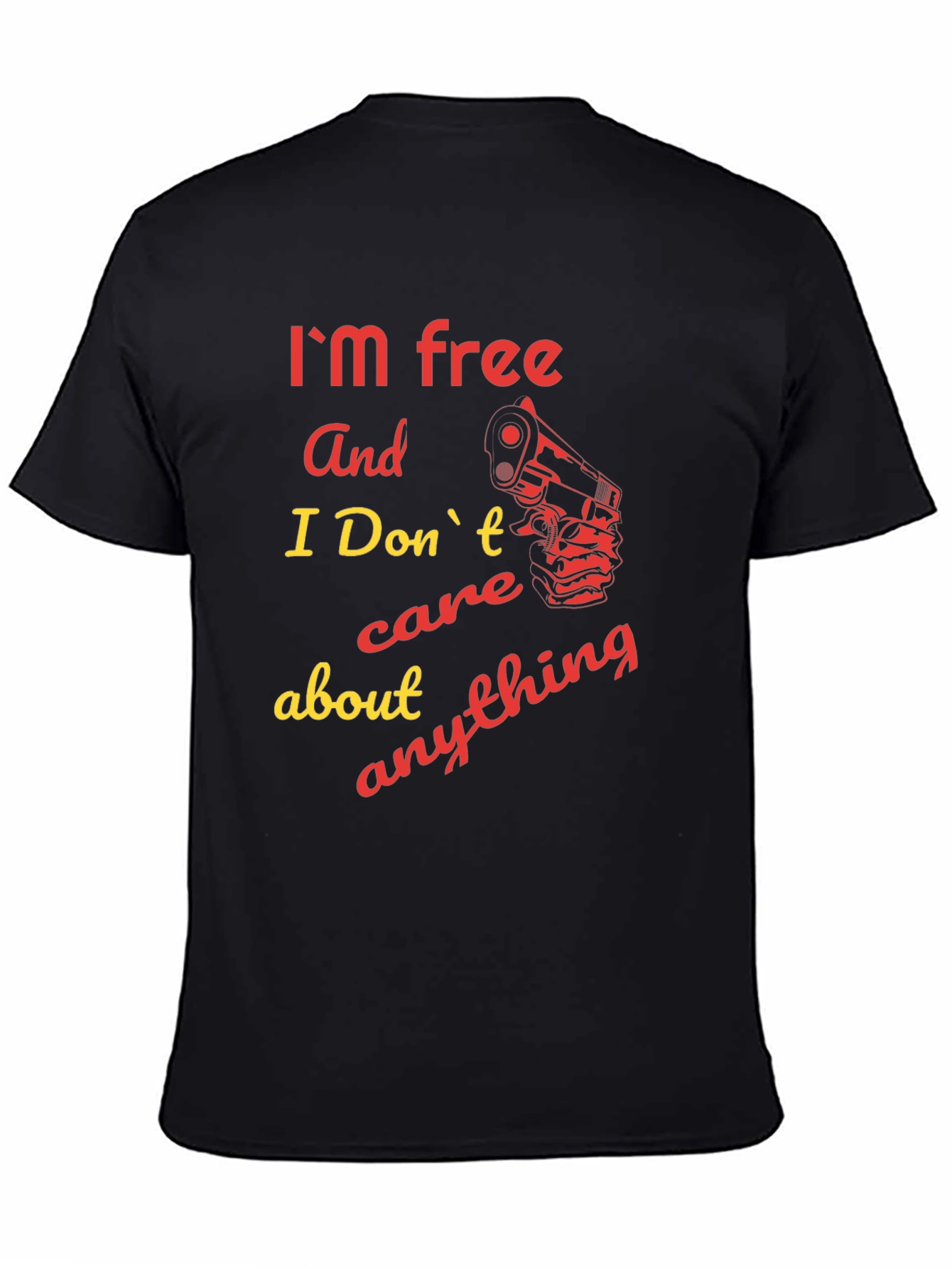 Im Free Gun Graphic Tee - Bold Statement Shirt