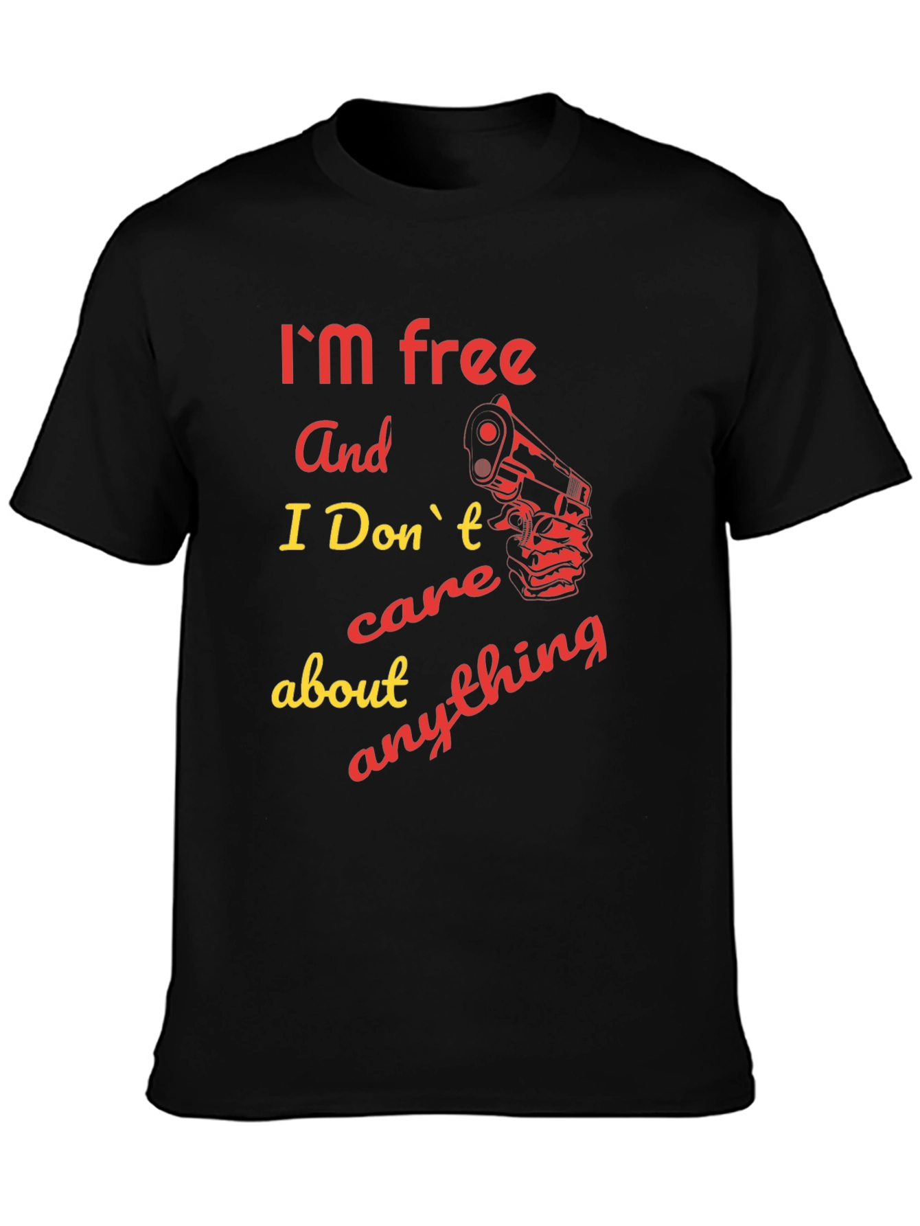 Im Free Gun Graphic Tee - Bold Statement Shirt