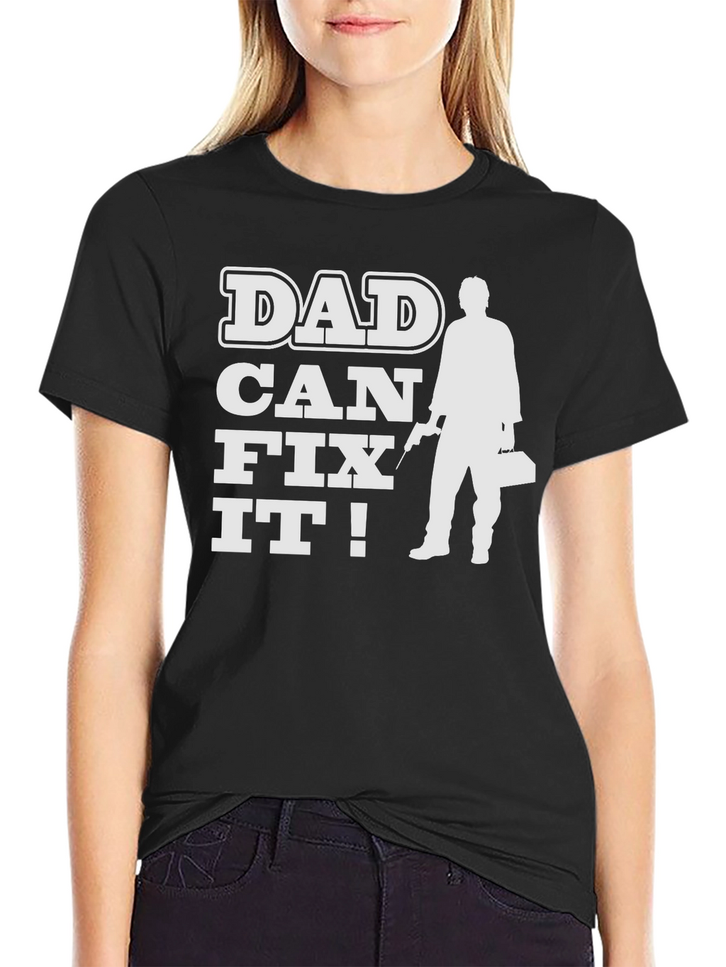 Dad Can Fix It Black T-Shirt