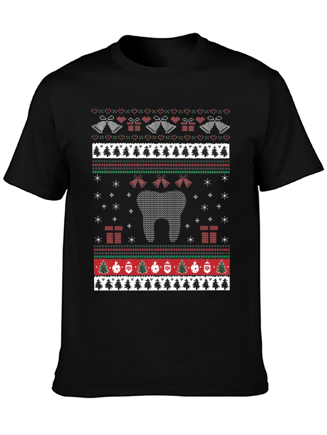 Dental Ugly Christmas Sweater Style T-Shirt