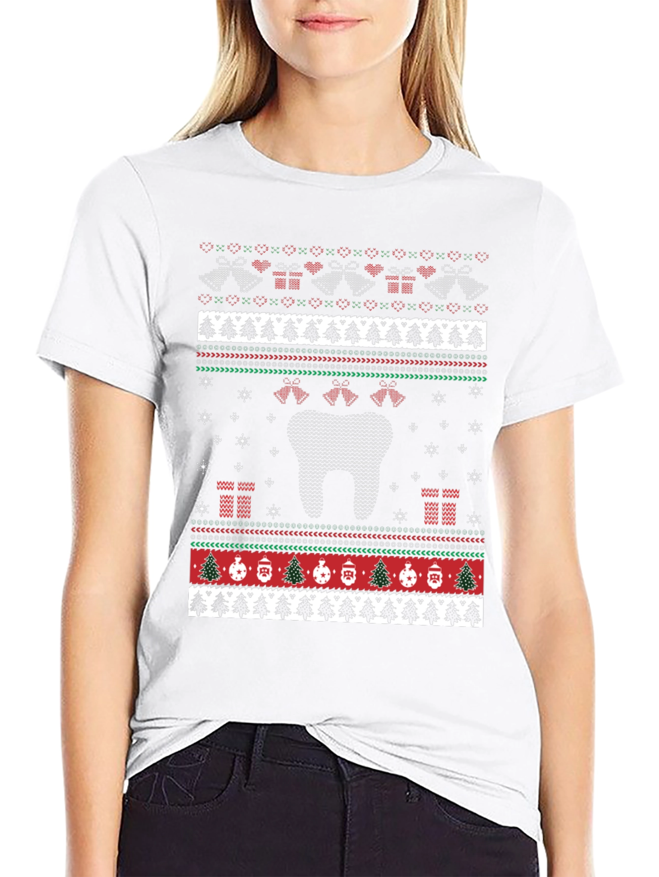 Dental Ugly Christmas Sweater Style T-Shirt