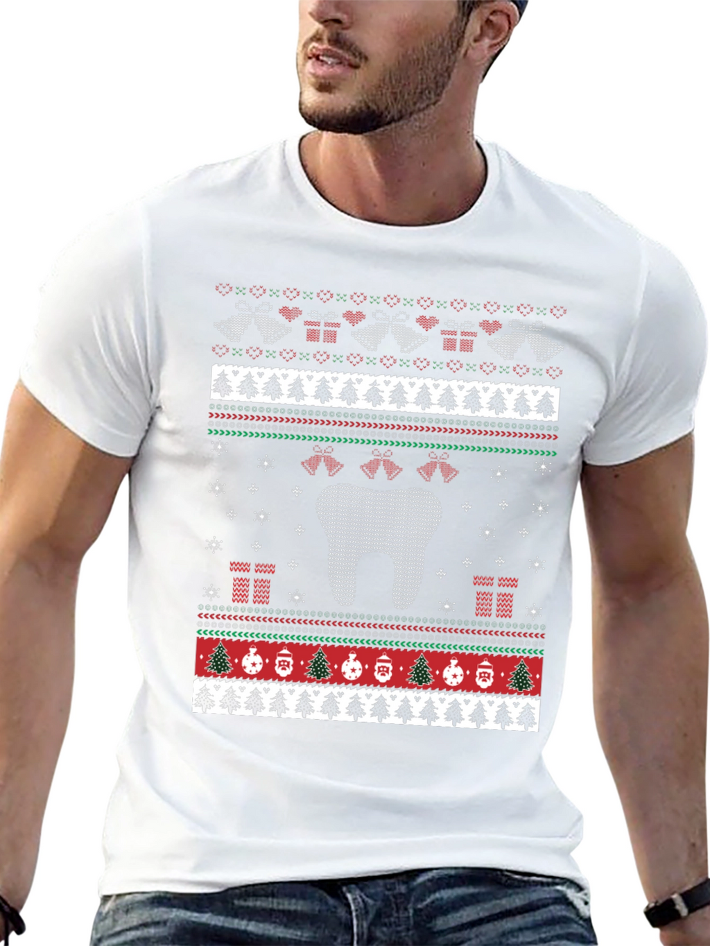 Dental Ugly Christmas Sweater Style T-Shirt
