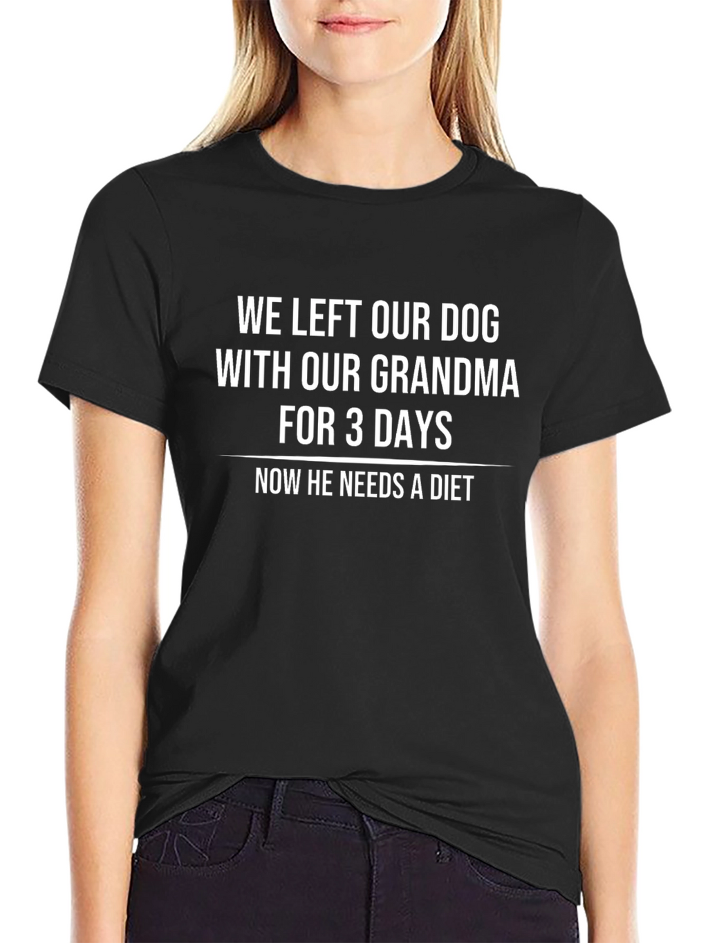 Funny Dog with Grandma Graphic T-Shirt