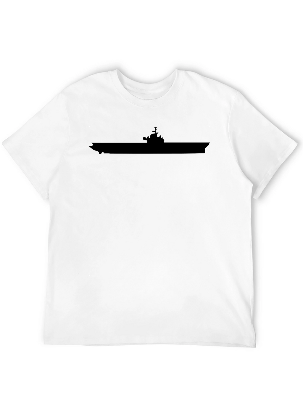 Aircraft Carrier Silhouette T-Shirt - Black