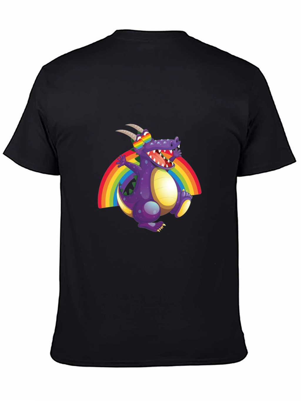 Rainbow Dragon Graphic Tee - Fun Novelty T-Shirt