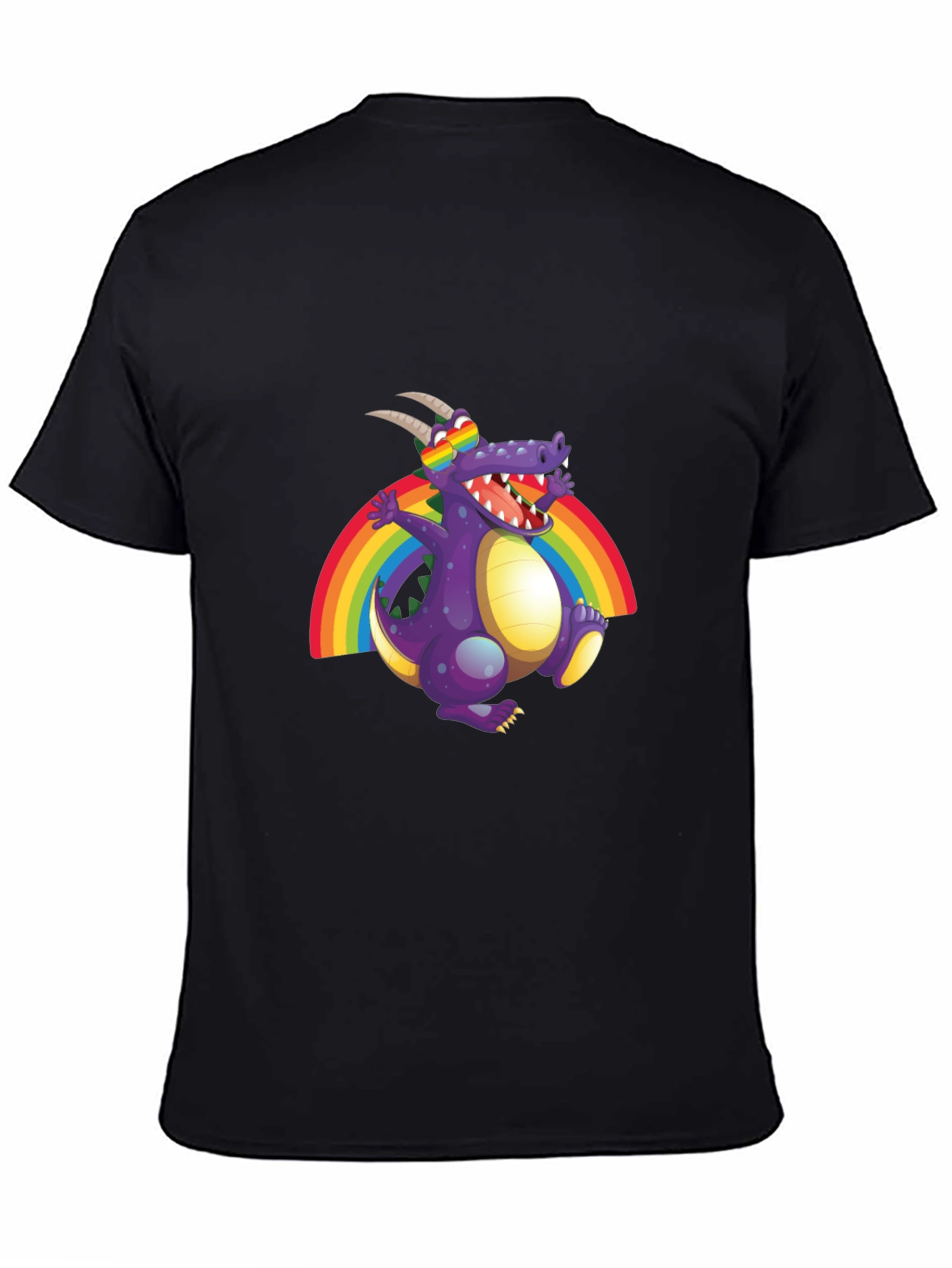 Rainbow Dragon Graphic Tee - Fun Novelty T-Shirt