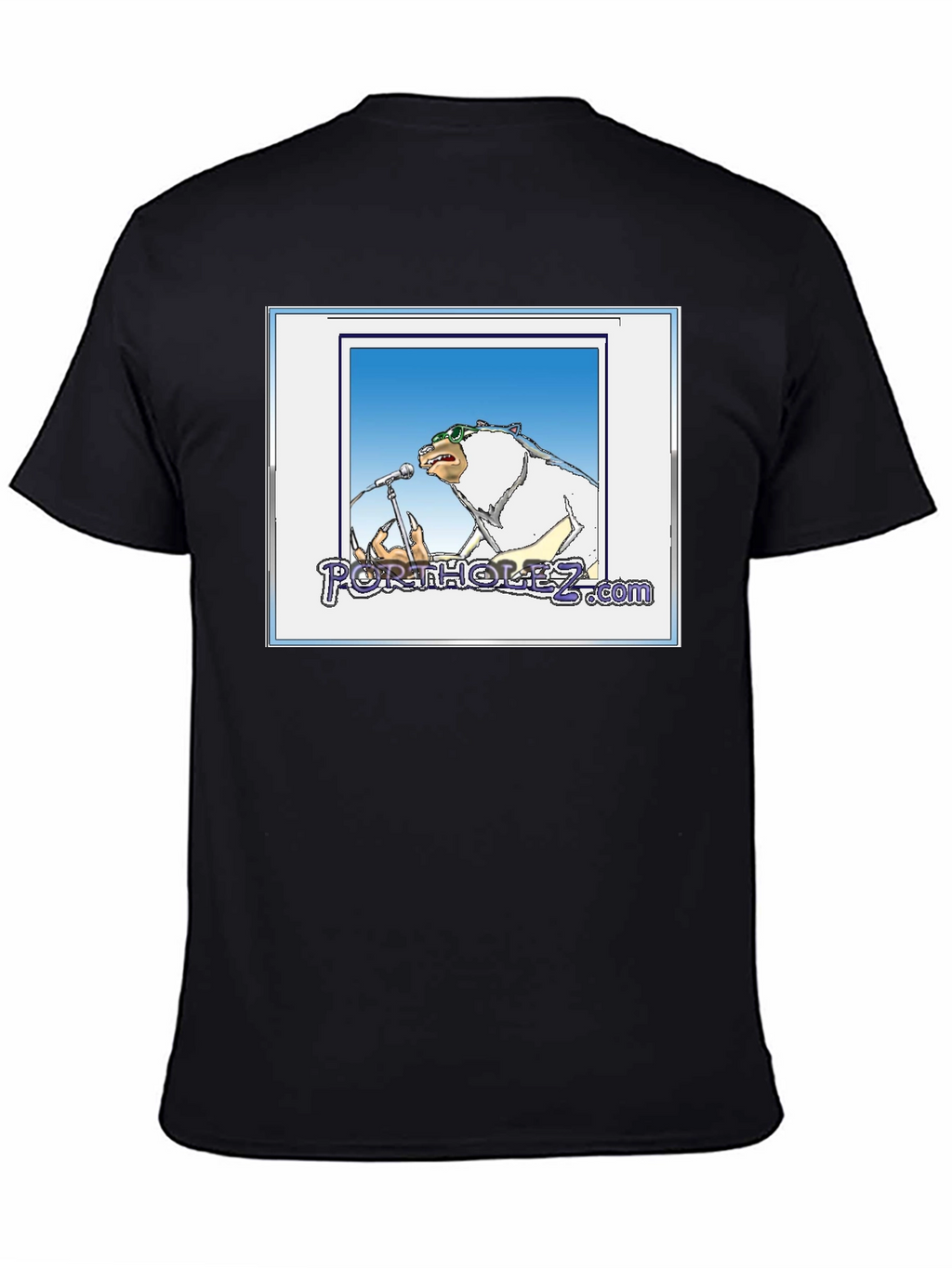 Portholez.com Bear Singer Black T-Shirt