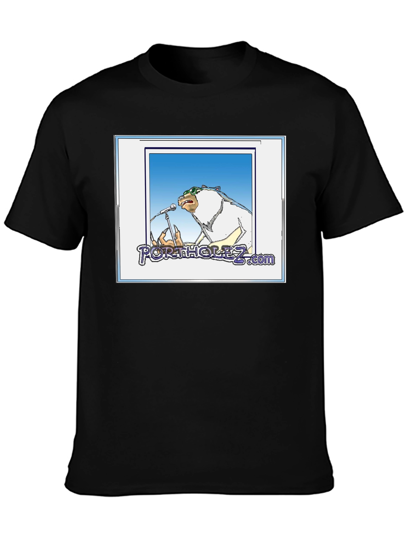 Portholez.com Bear Singer Black T-Shirt