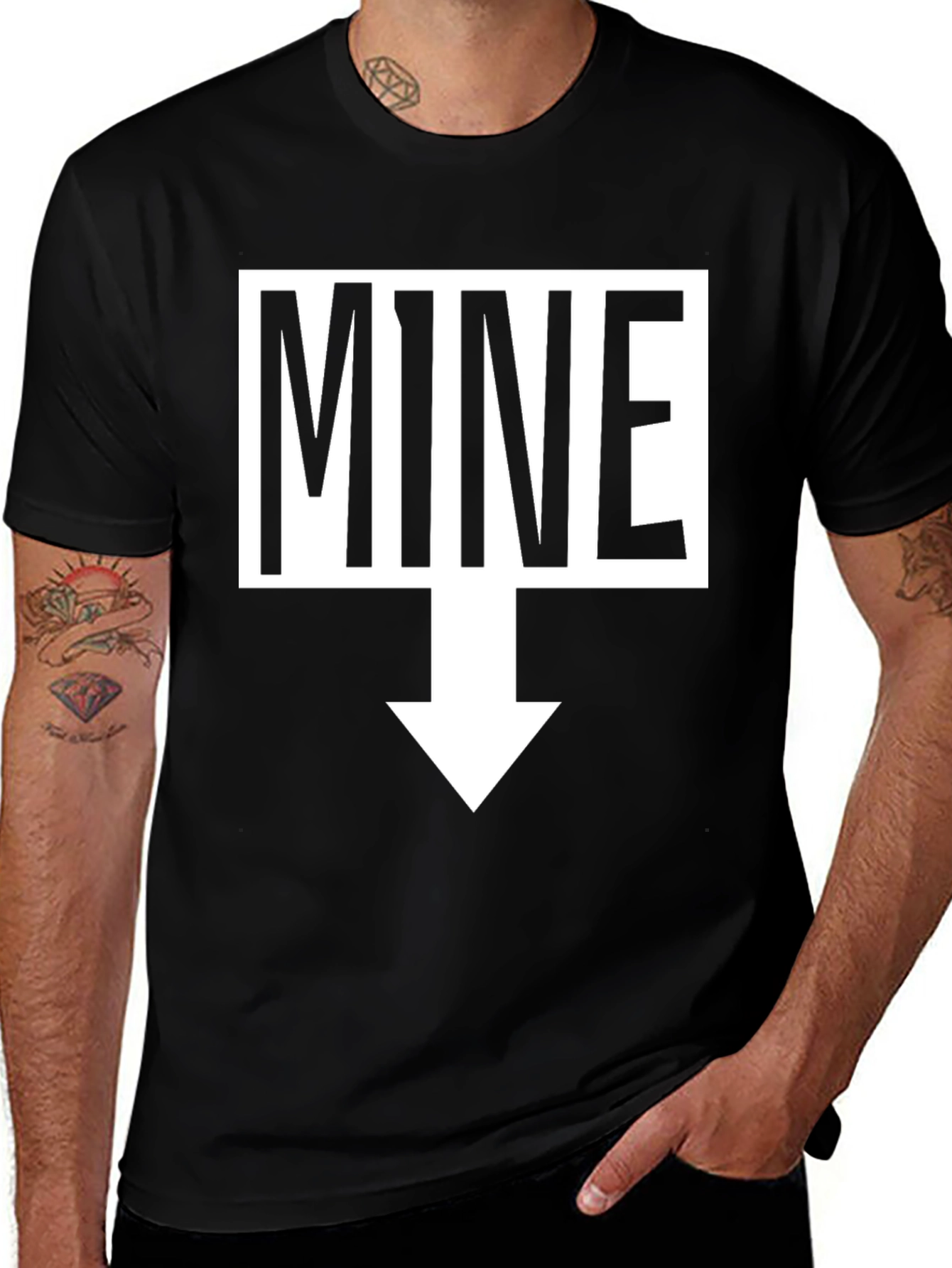 Humorous MINE Arrow T-Shirt