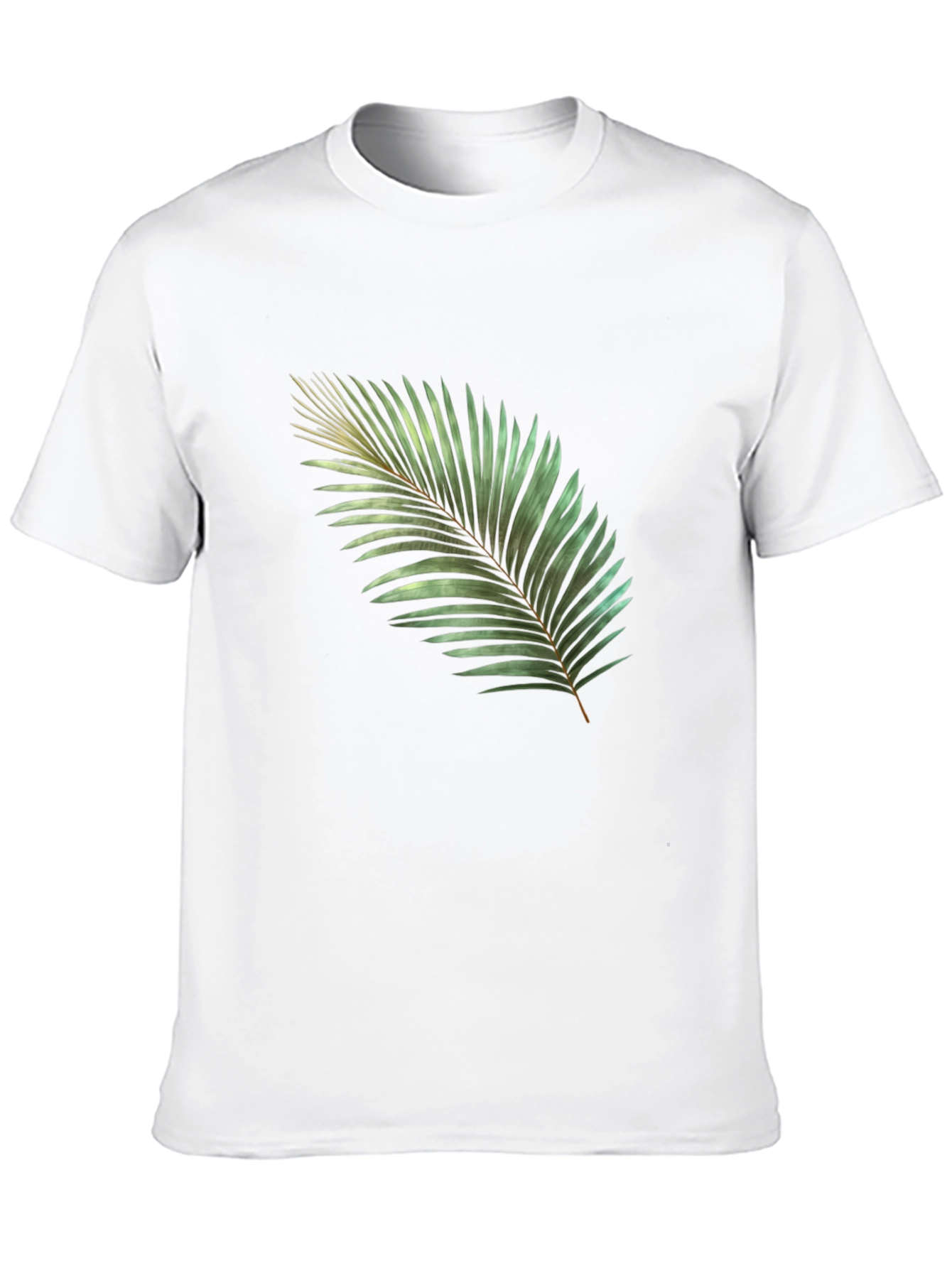 Tropical Palm Leaf Graphic T-Shirt - Black
