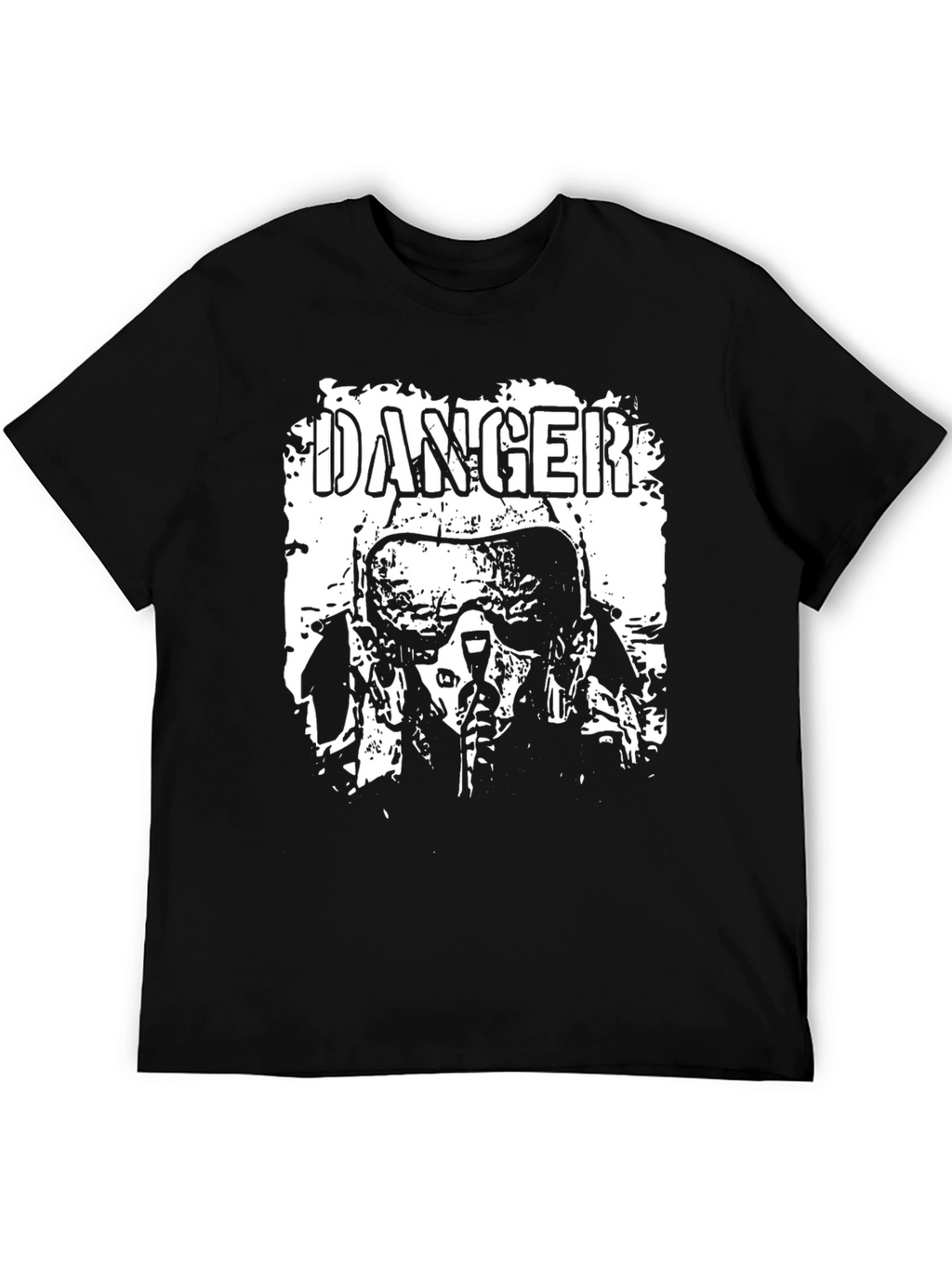 Danger Pilot Graphic Tee - Black Cotton T-Shirt