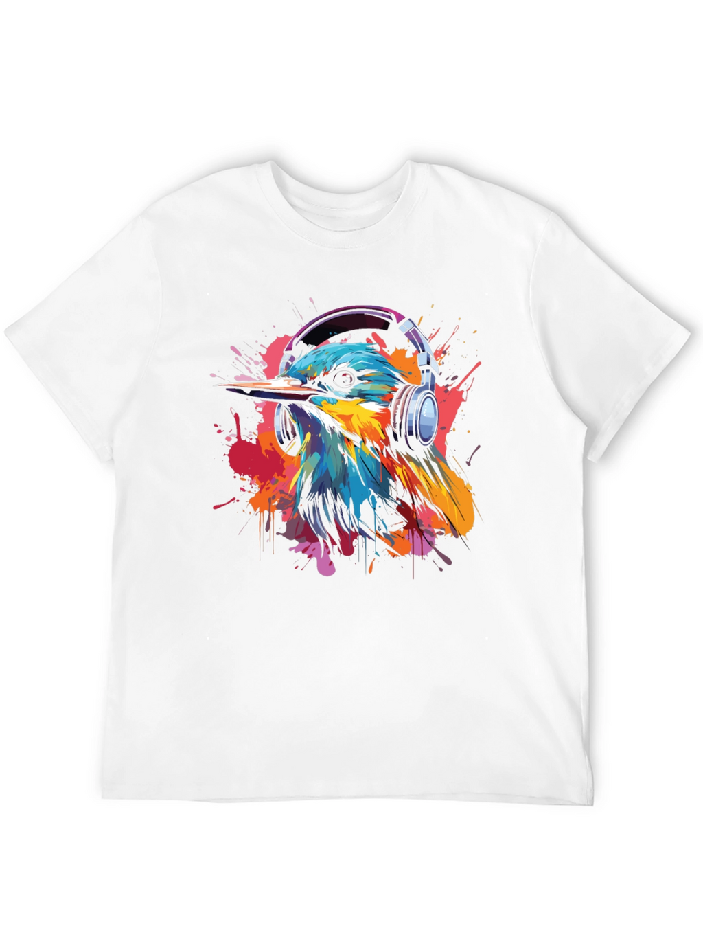 Bird with Headphones Graphic Tee