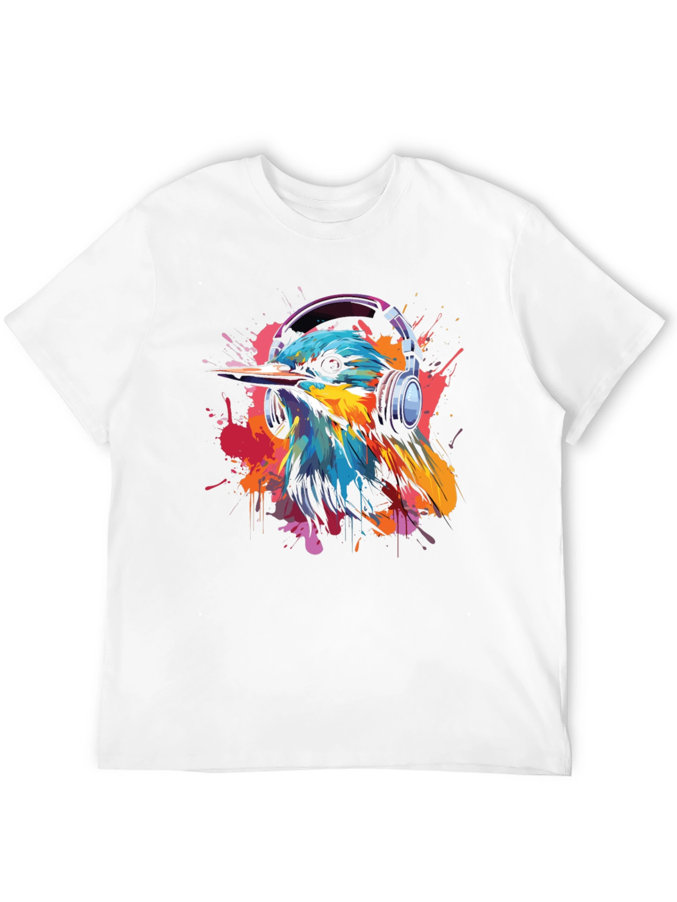 Bird with Headphones Graphic Tee