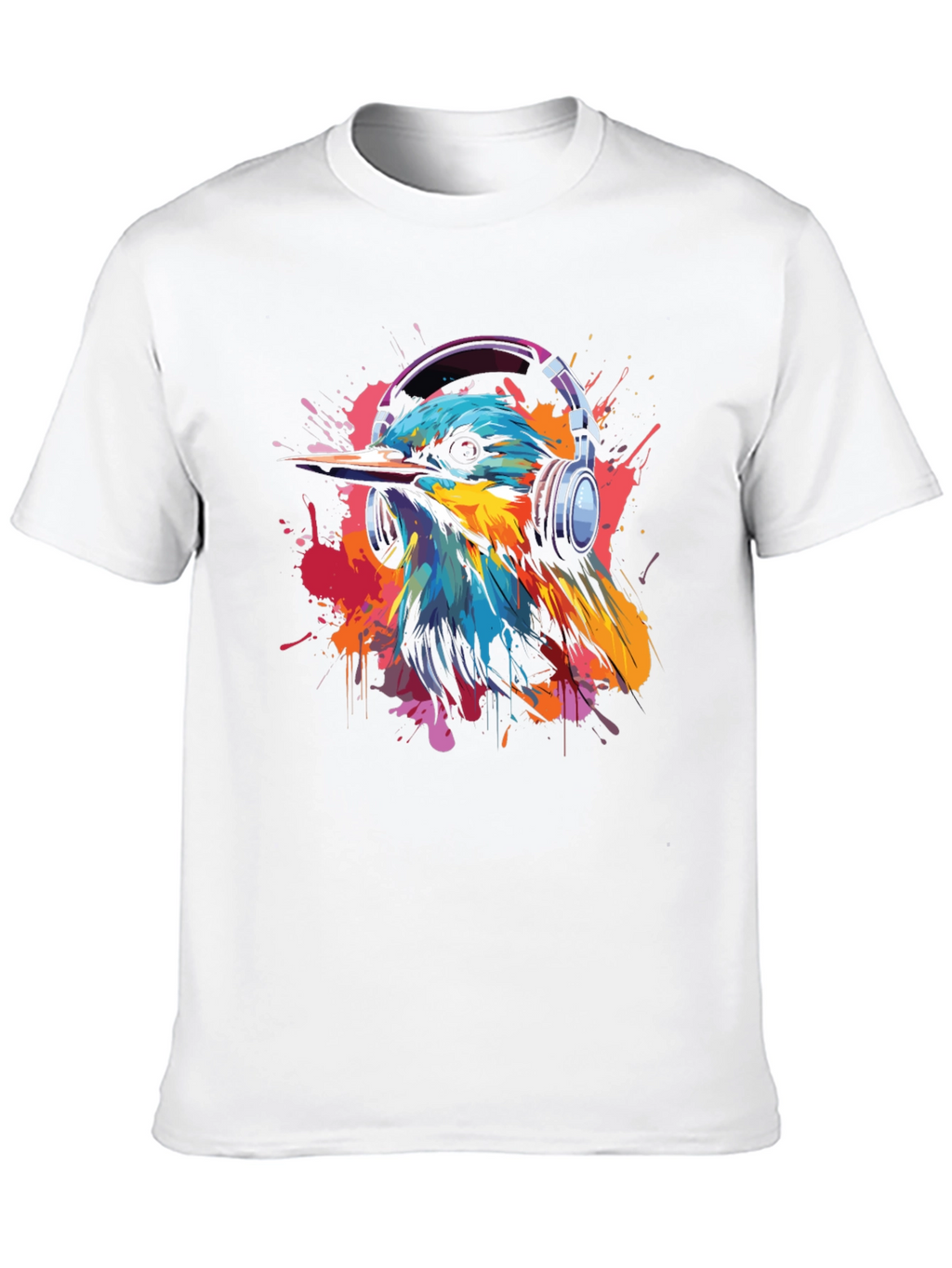 Bird with Headphones Graphic Tee