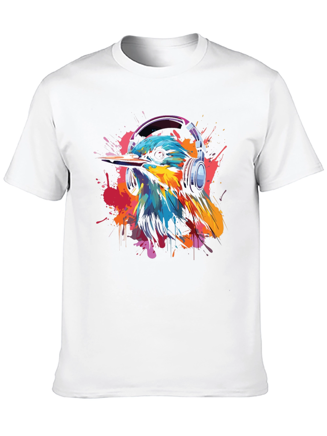 Bird with Headphones Graphic Tee