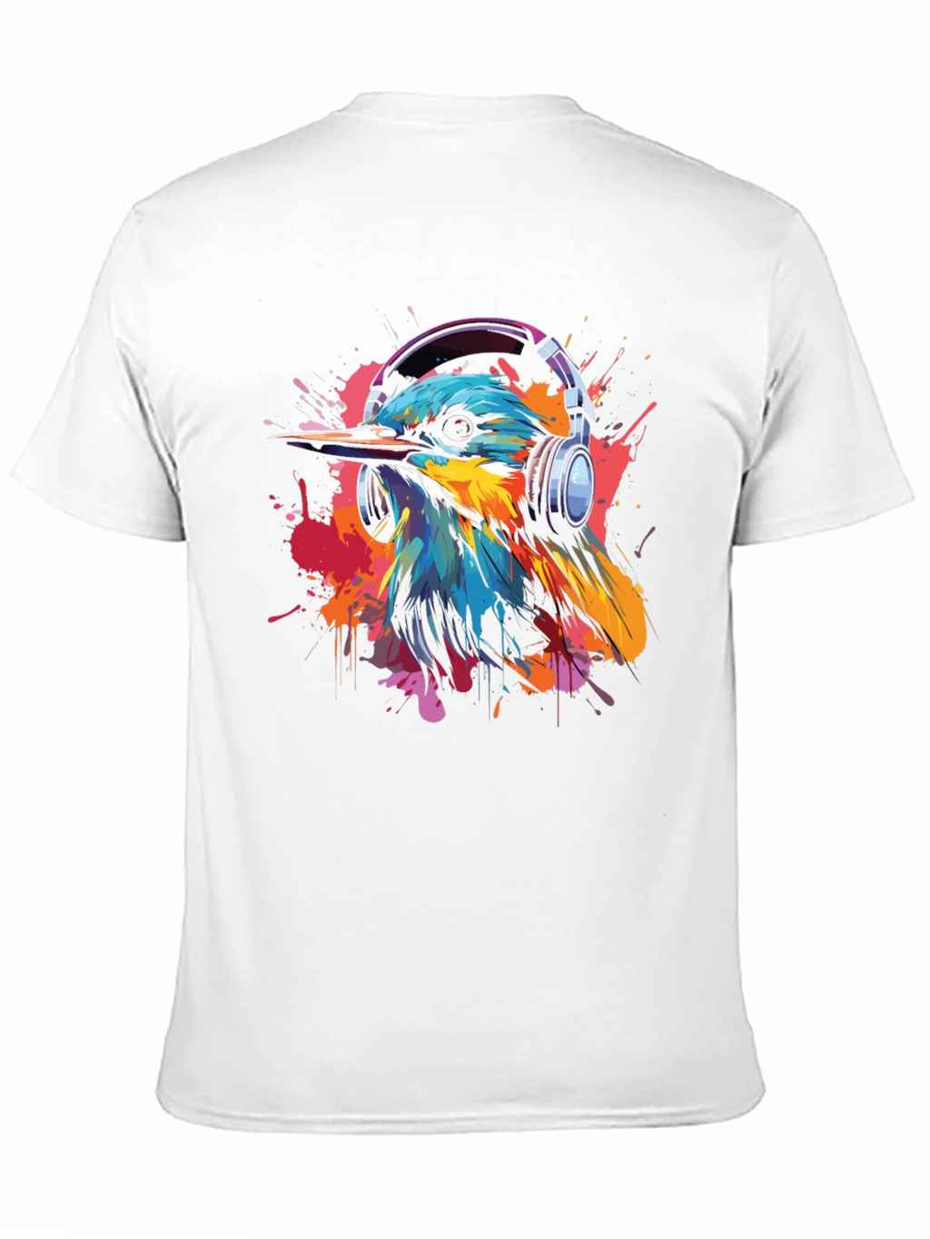 Bird with Headphones Graphic Tee
