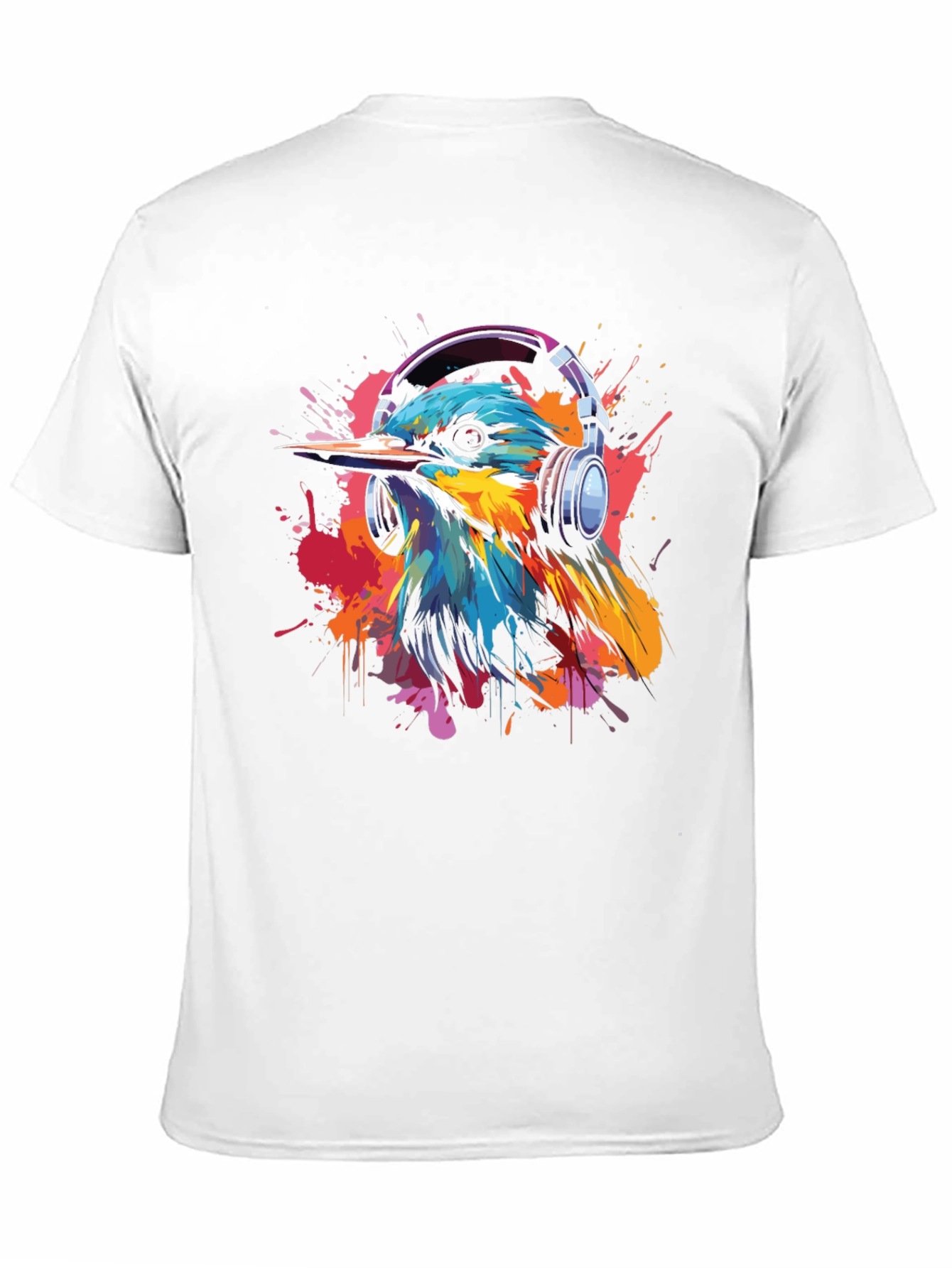 Bird with Headphones Graphic Tee