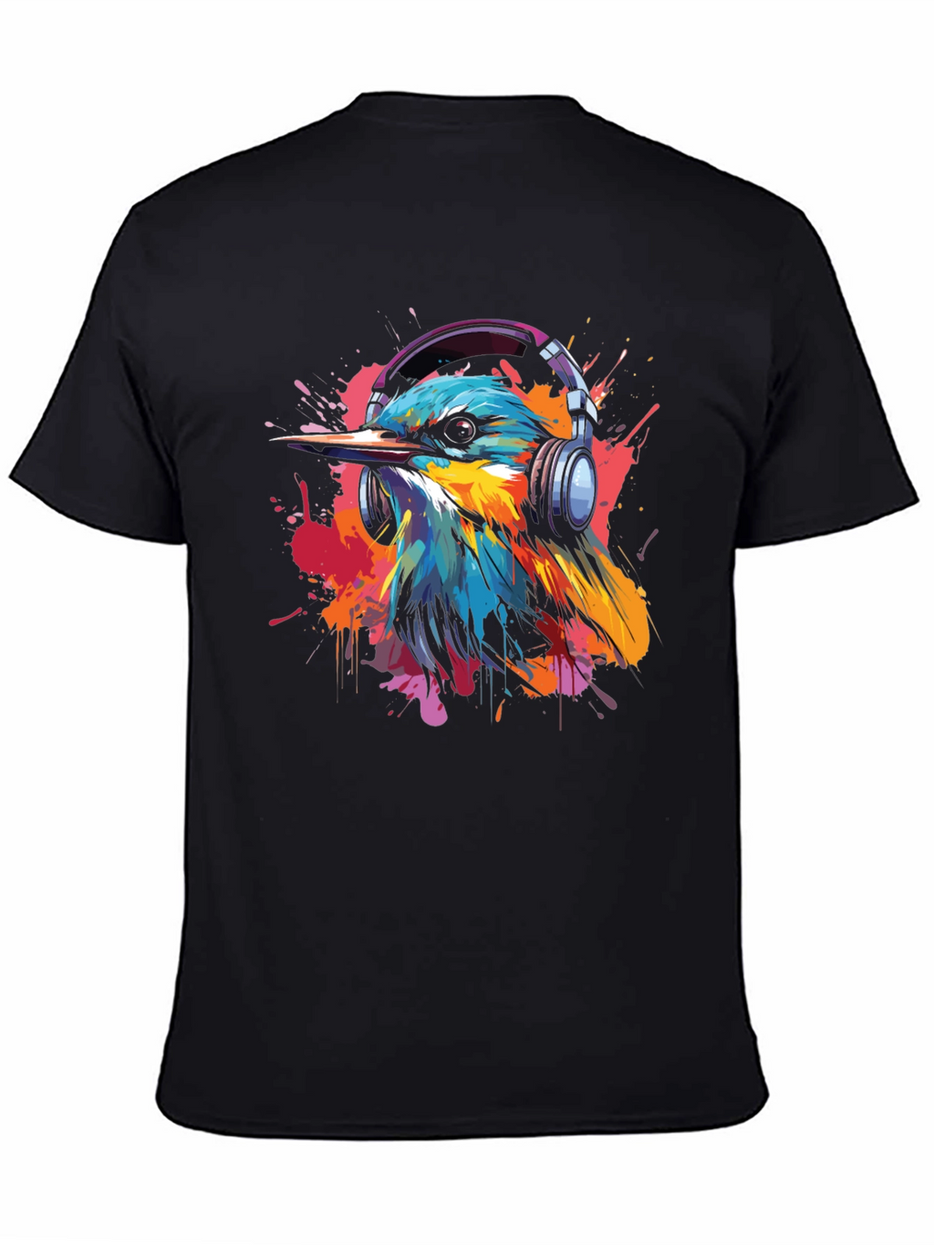 Bird with Headphones Graphic Tee