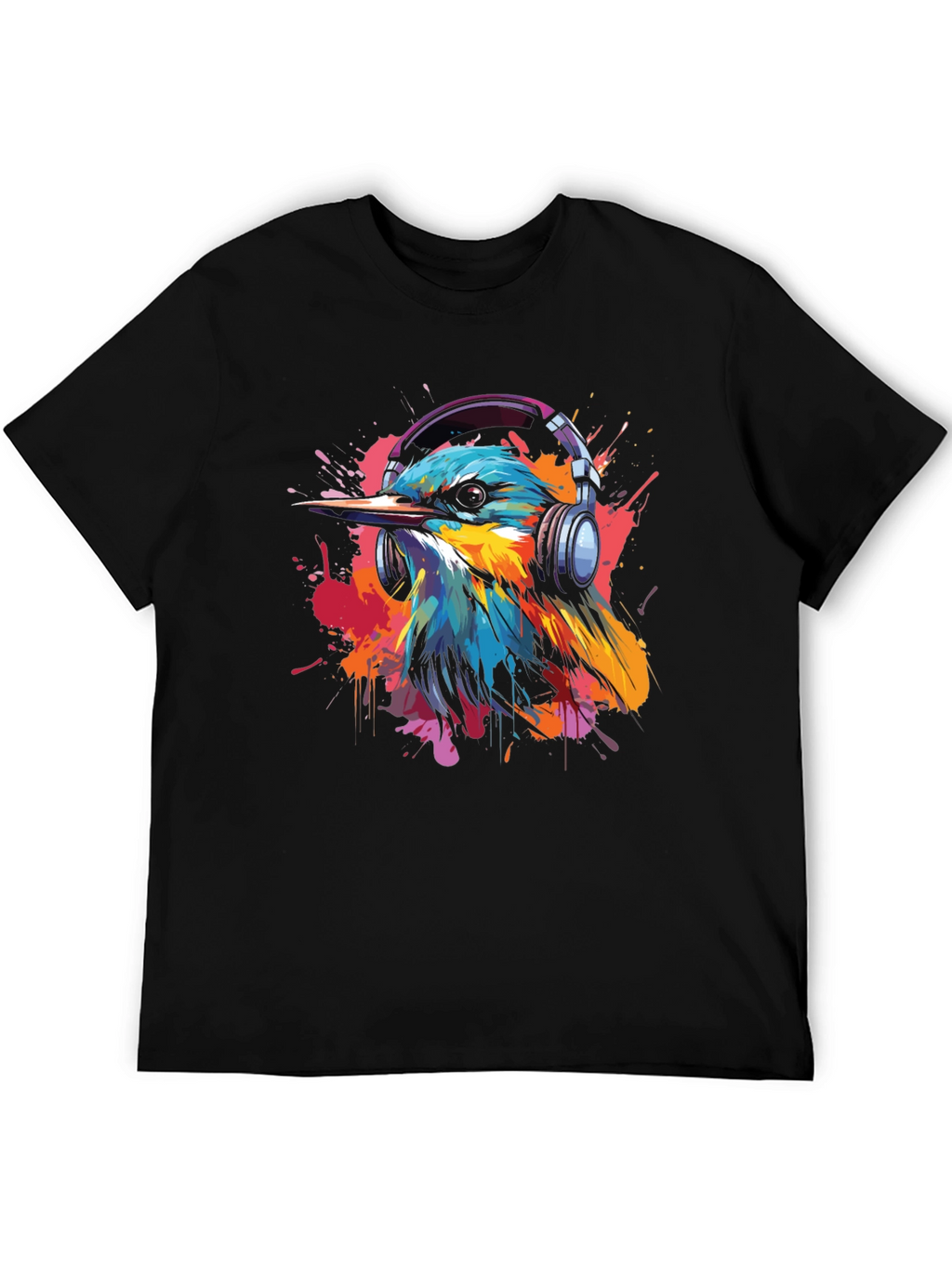 Bird with Headphones Graphic Tee