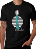 Quirky Toothbrush Graphic Tee - Black Cotton T-Shirt