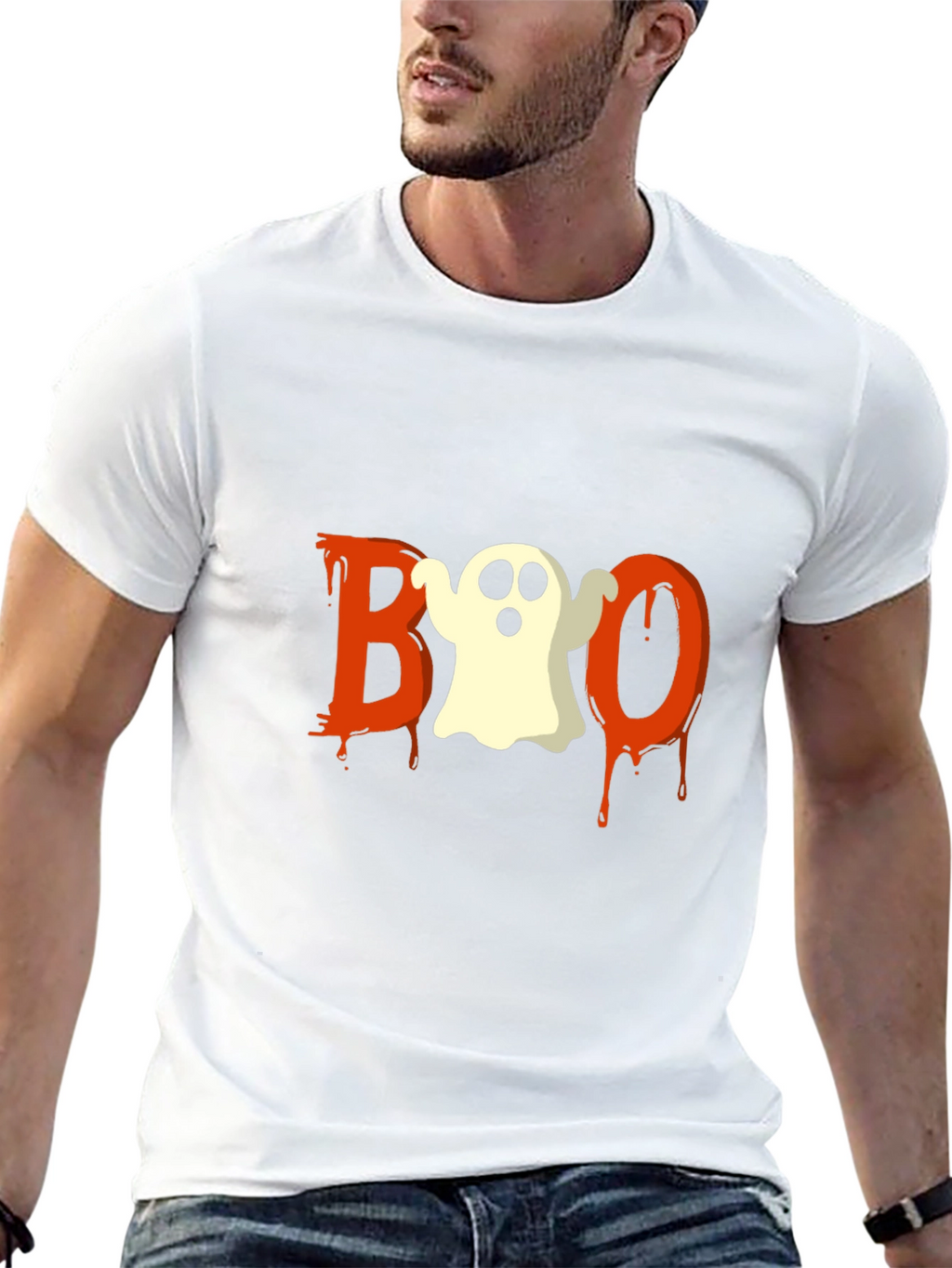 Halloween Ghost Boo Graphic Tee