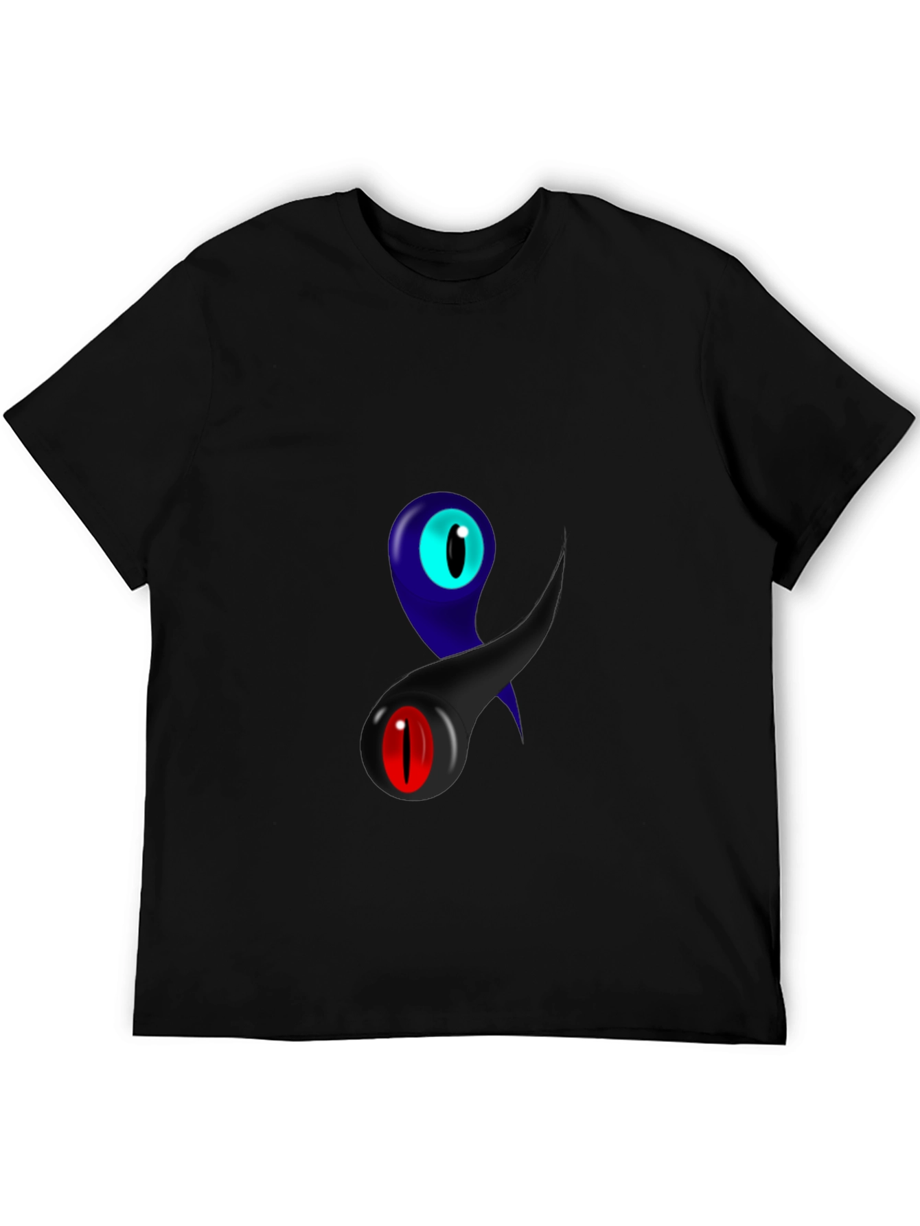 Eye-Catching Graphic Print Black T-Shirt