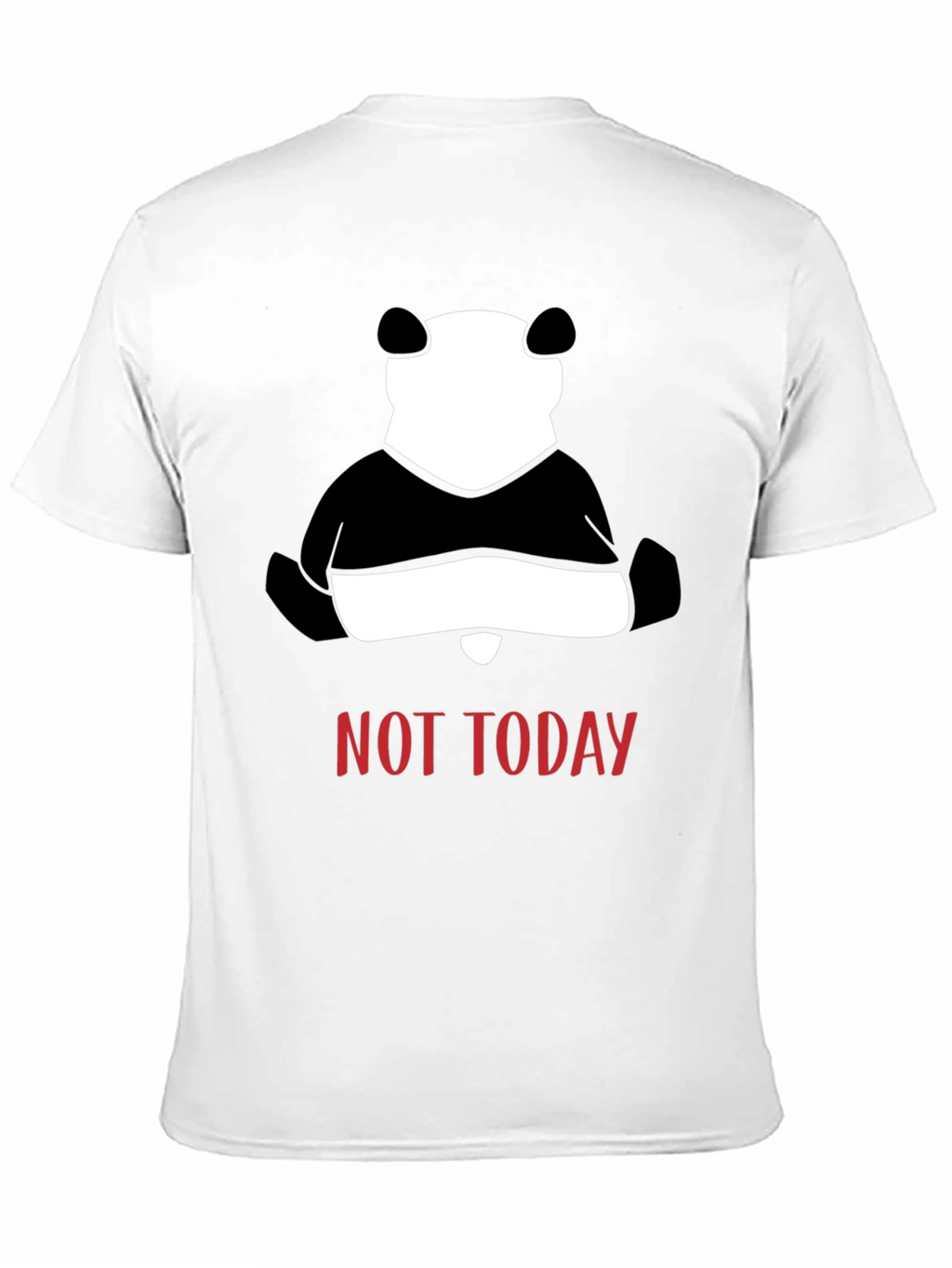 Not Today Panda Graphic Tee - Mens Black T-Shirt