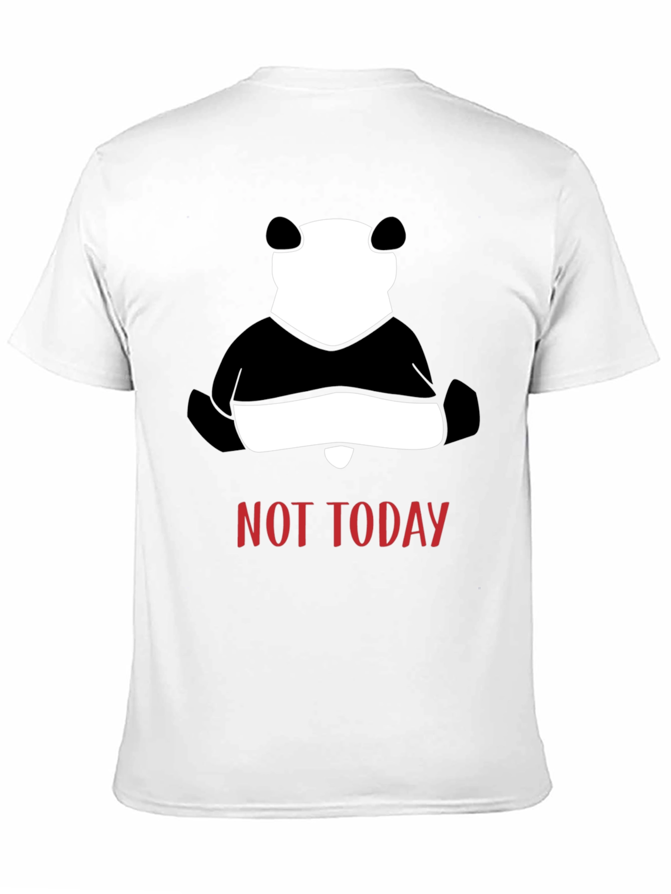 Not Today Panda Graphic Tee - Mens Black T-Shirt