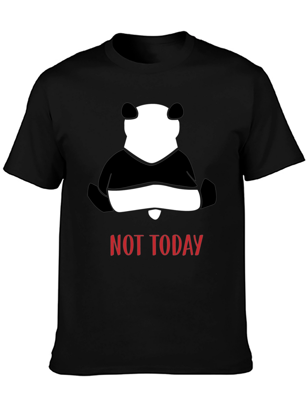 Not Today Panda Graphic Tee - Mens Black T-Shirt