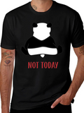 Not Today Panda Graphic Tee - Mens Black T-Shirt