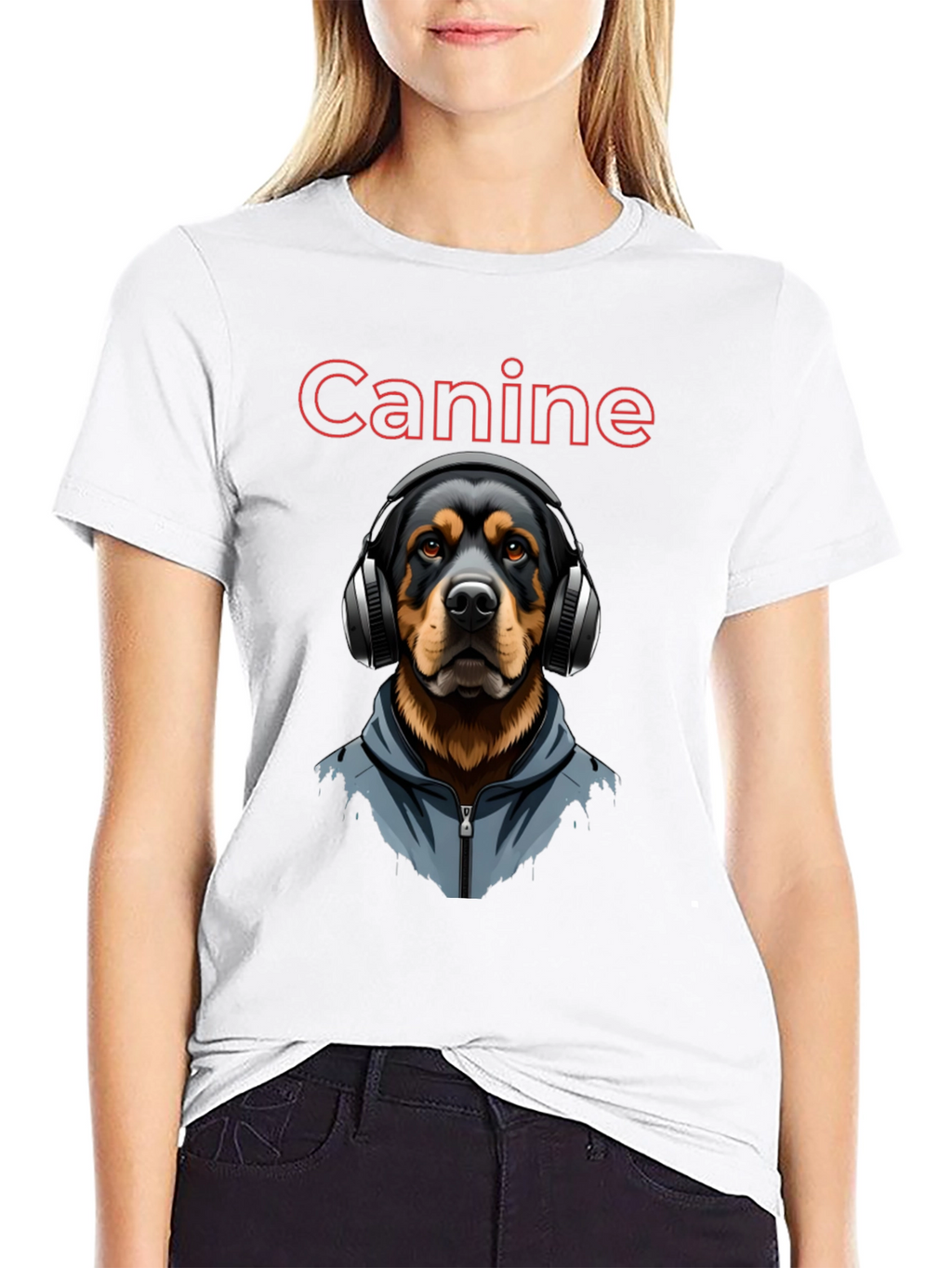 Canine Cool T-Shirt: Dog with Headphones