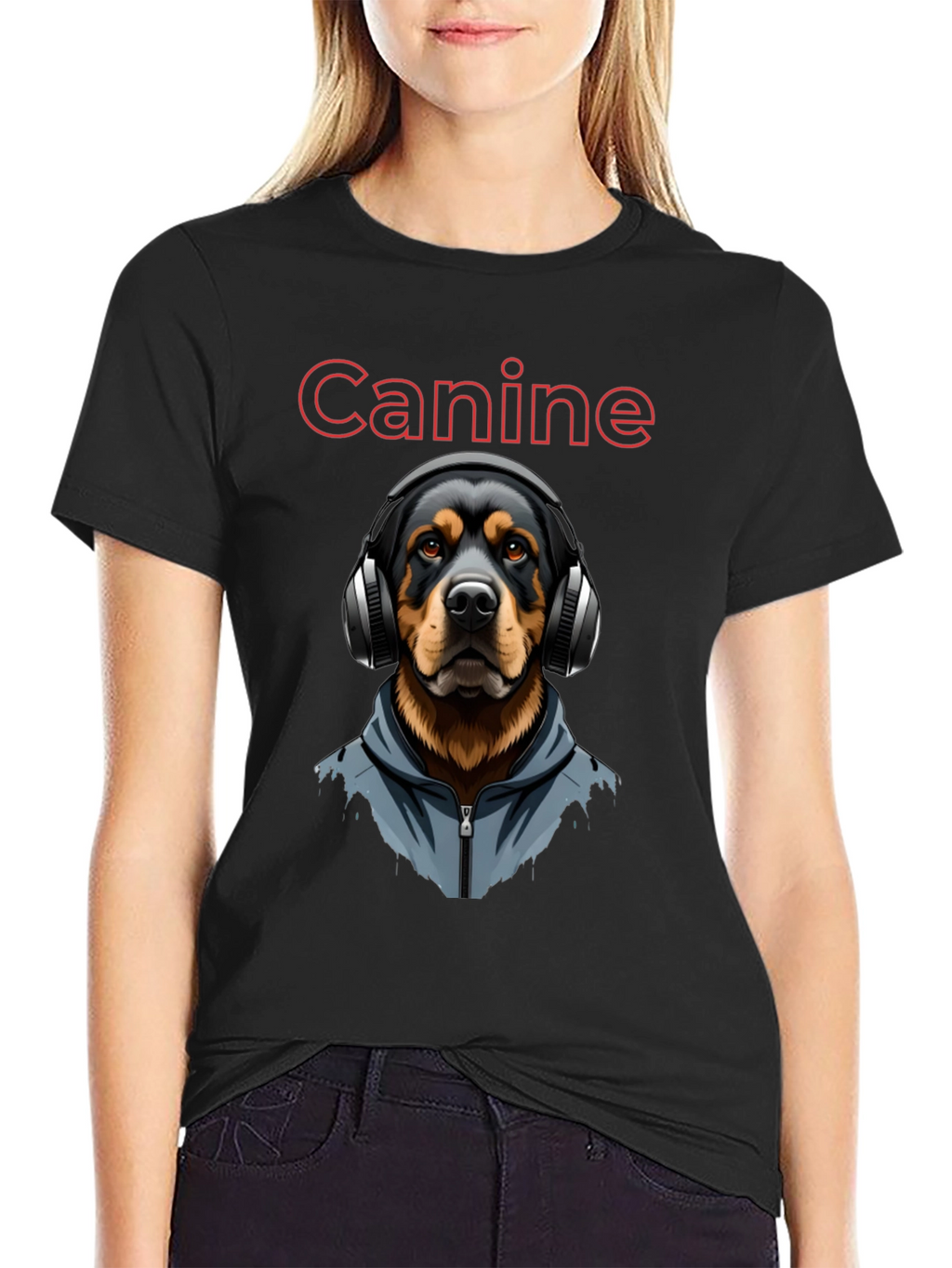 Canine Cool T-Shirt: Dog with Headphones