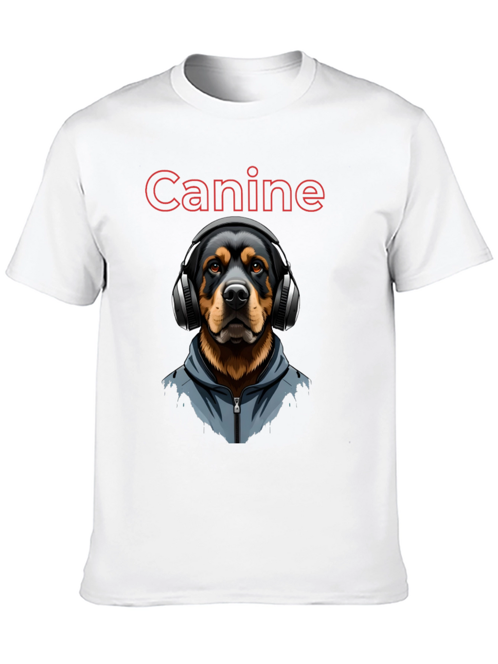 Canine Cool T-Shirt: Dog with Headphones