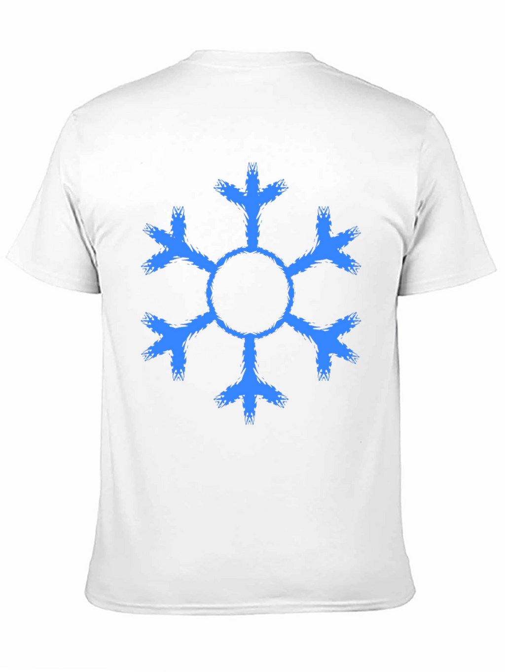 Snowflake Graphic Tee - Black Cotton Casual Shirt