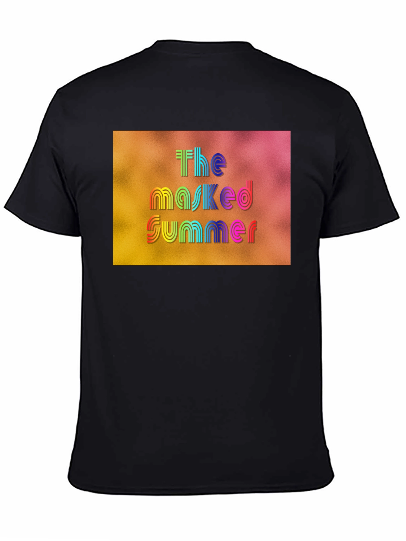 The Masked Summer Graphic Tee - Black Cotton T-Shirt