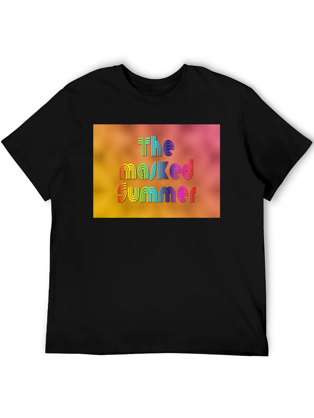 The Masked Summer Graphic Tee - Black Cotton T-Shirt