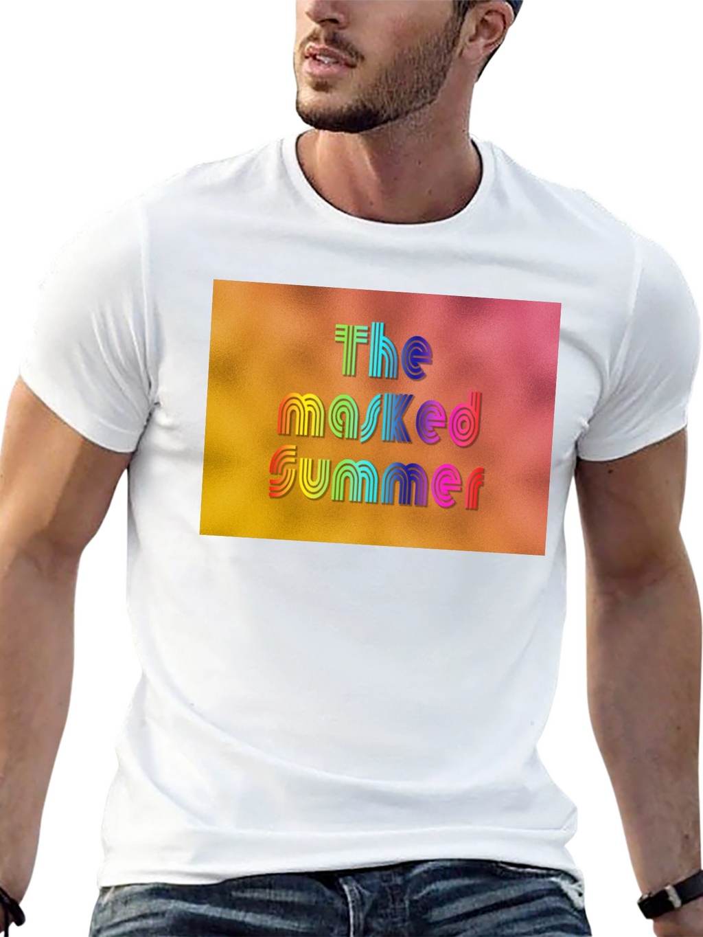 The Masked Summer Graphic Tee - Black Cotton T-Shirt